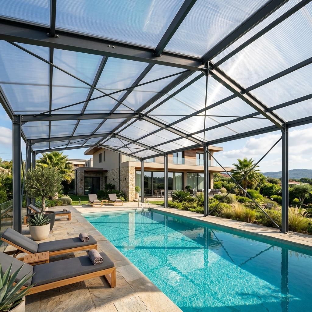 Cobertura metálica para piscina