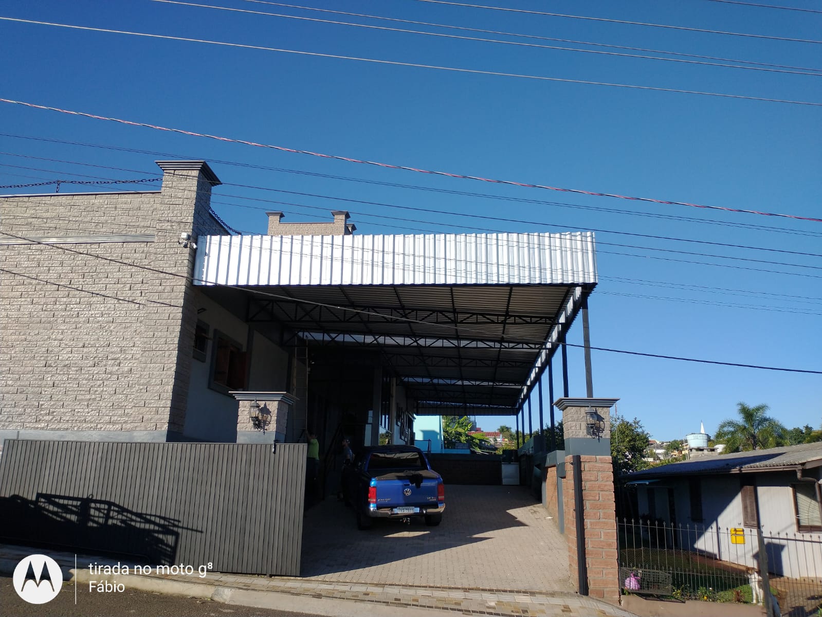 Cobertura metálica para veterinária